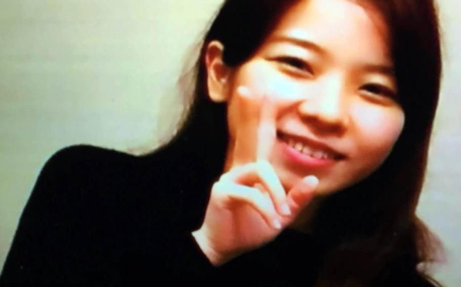 Rina Shimabukuro is seen in an image from a Fuji Television broadcast. Kenneth Franklin Gadson, a former Marine working as a civilian at Kaden Air Base, Okinawa, has been charged with murder and rape resulting in death in the slaying of the 20-year-old local woman.