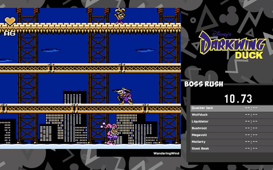 "Darkwing Duck" and its excellent platform sequences is one of the six game options included in "The Disney Afternoon Collection."