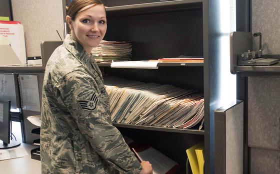 An updated policy gives pregnant airmen like Staff Sgt. Bethany Mutter of the 18th Medical Squadron in Okinawa, Japan, more time to decide if they want to stay in the service.