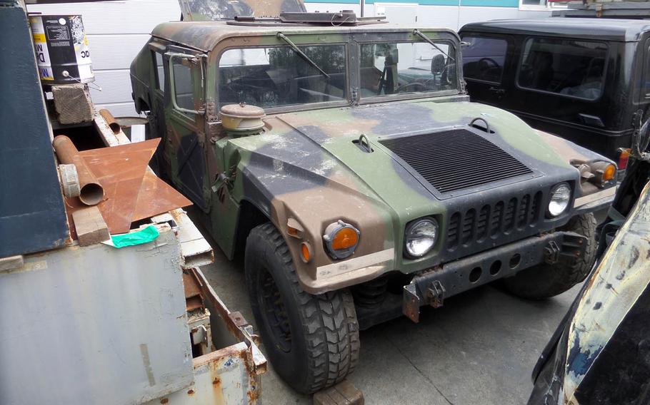 An American soldier and six South Korean civilians have been accused of stealing three Humvees from an unnamed U.S. base in South Korea and trying to sell them.