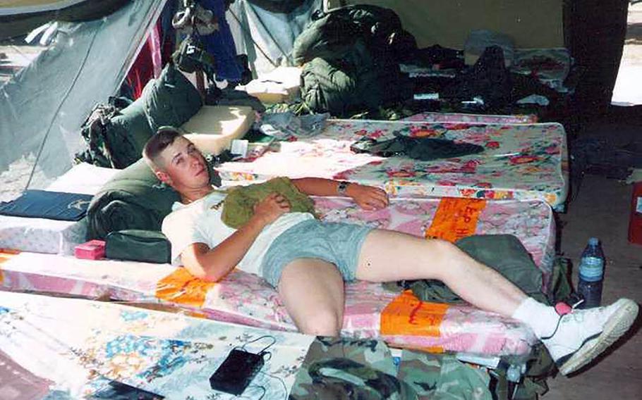 Army Specialist Shawn Scott pictured on Jan. 19, 1991, the day after he was exposed to toxins during a scout mission into Iraq. Scott, of Spring Hill, Fl., now suffers from Fibromyalgia, cognitive impairment and other conditions that the VA has linked to his Gulf War service.