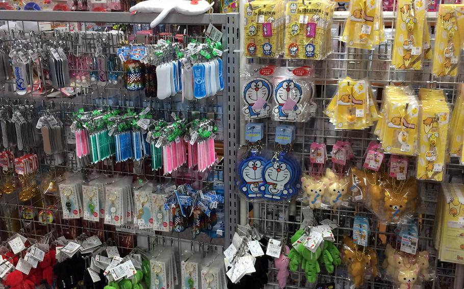 Japanese souvenirs are for sale at a shop inside Naeba Prince Hotel in Niigata Prefecture, Japan.