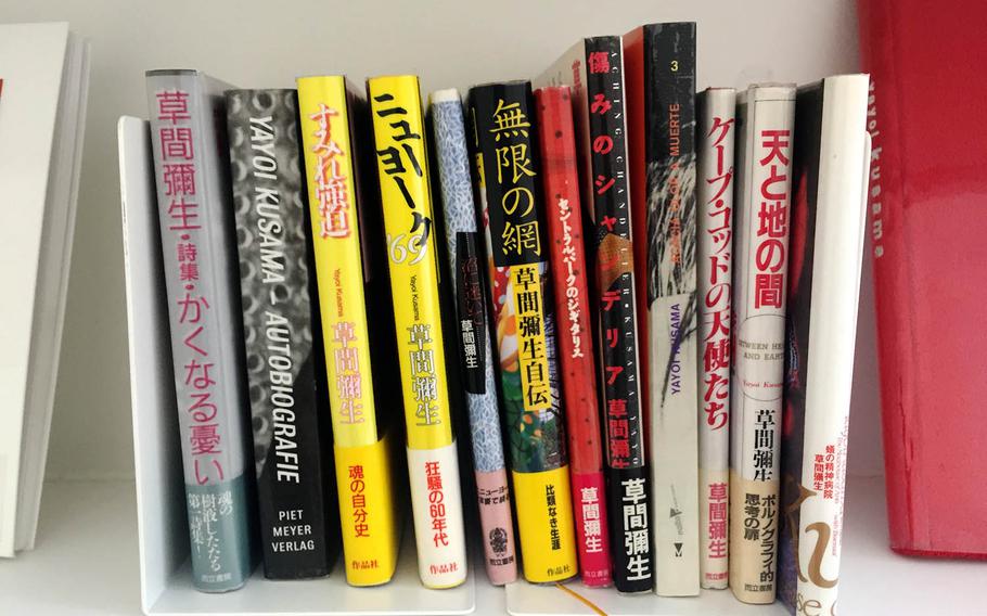 The fourth floor of the Yayoi Kusama Museum in Tokyo features a reading room with exhibition catalogs, Kusama biographies and other books on the artist's work.