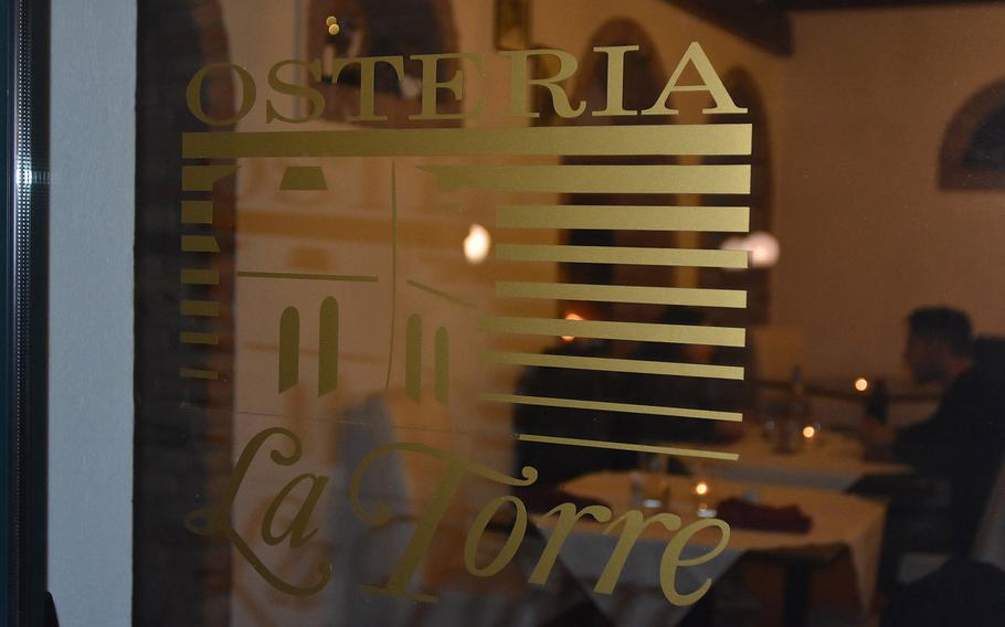 Is it a pizzeria? Is it a ristorante? Is it an osteria? The establishment in Pordenone, Italy, is officially listed as La Torre, Ristorantepizzagourmet. Yes. No spaces.