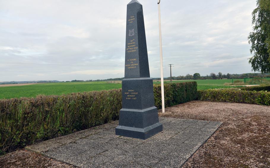 The monument to the 93rd Division's 369th Infantry Regiment near S?chault, France. A segregated unit of African-Americans nicknamed the Black Rattlers - they fought with the French army during World War I and earned another nickname: Harlem Hellfighters.