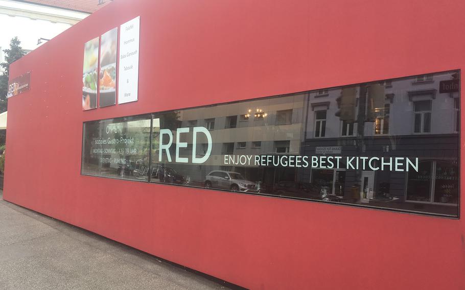 Red, a new restaurant in Stuttgart, Germany, serves food from a kitchen staff that includes members of the local migrant community.