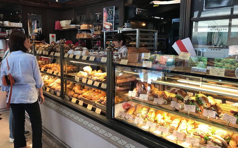Viron offers a selection of delicious bread, sandwiches and pastries made in the downstairs bakery.