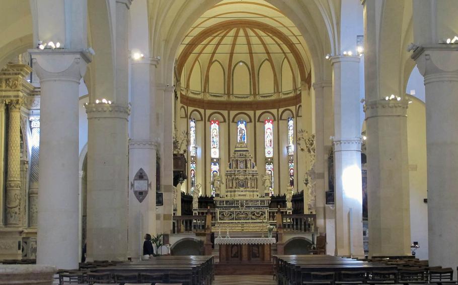 The Chiesa di Santa Corona in Vicenza, Italy, is a municipal museum open most days of the week. Mass is celebrated there at 5:30 p.m. on Saturdays.