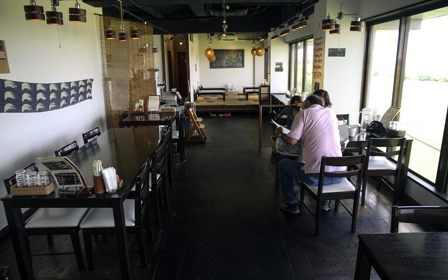 At Hanakinah Okinawa Soba, customers can choose to sit at tables, the bar or even sit for theire meal inside the traditional tatami seating area. Carlos M. Vazquez II/Stars and Stripes