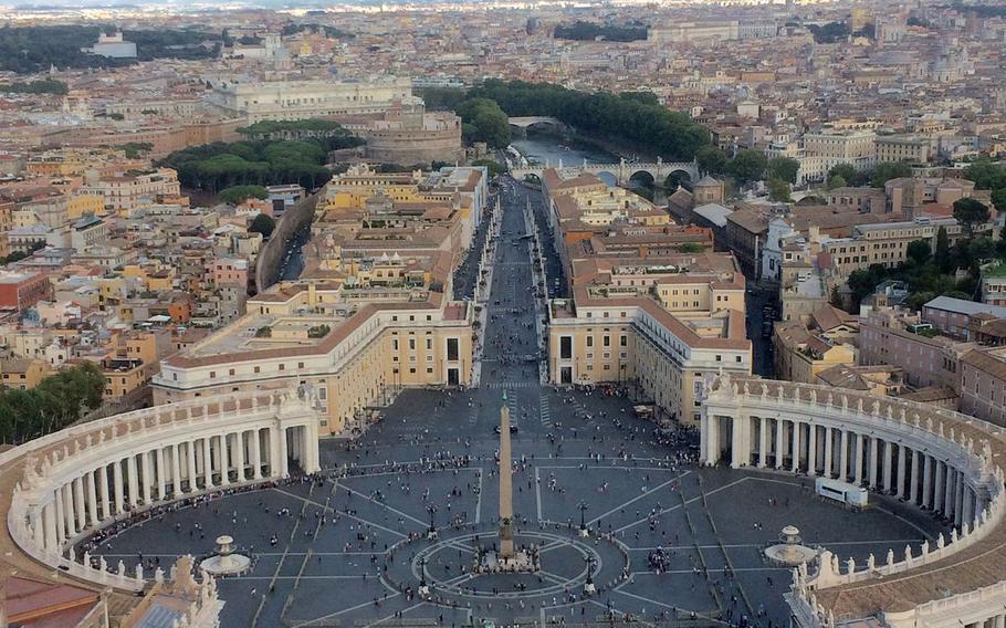 The view from the top level of St. Peter's dome is spectacular. Vatican City, Rome and much of the Lazio region are spread out before you. The hundreds of steps you walk up are worth it.