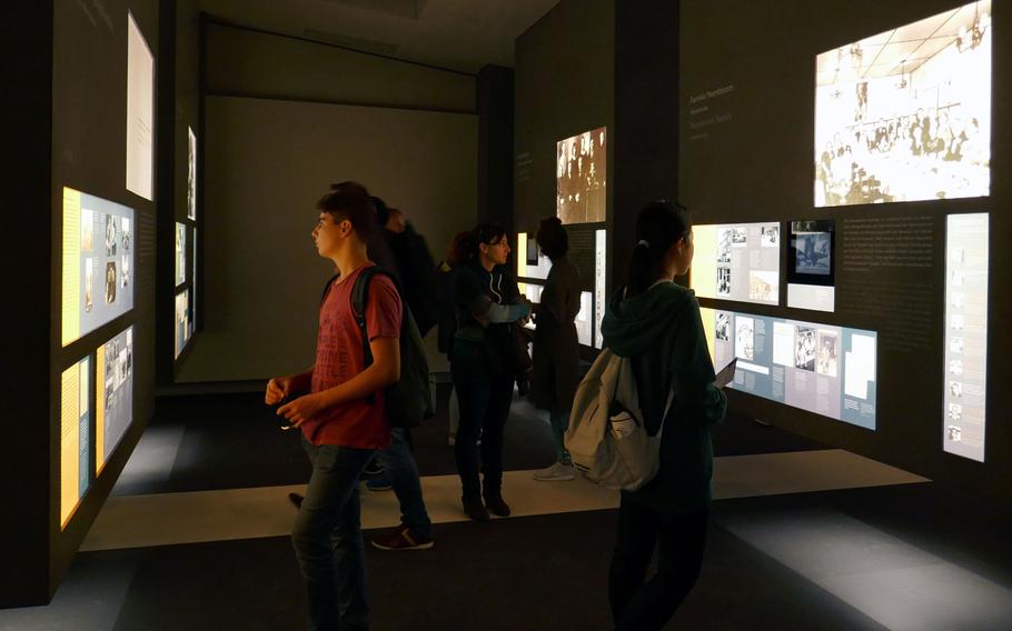 In the ''Room of Families,'' visitors to the Memorial to the Murdered Jews of Europe information center read about various Jewish families thought Europe and their fate in the Holocaust.