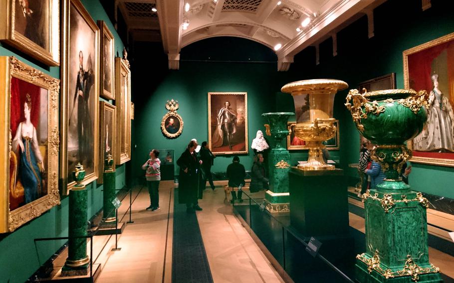 Inside the Queen's Gallery at Buckingham Palace, London, on Dec. 15. The gallery hosts rotating exhibitions of art and treasure from the Royal Collection held in trust by the Queen for the public.