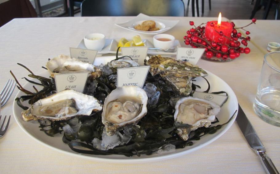 Massimo Gusto in Vicenza specializes in oysters, offering a dozen or more kinds. On a recent visit, that included oysters from Omaha Beach, Normandy.