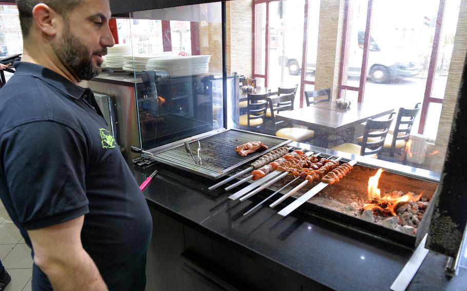 A cook tends the grill at the Istanbul Kebap Haus in Kaiserslautern. The Kebap Haus has arguably the best Turkish food in the area with great service and reasonable prices.
