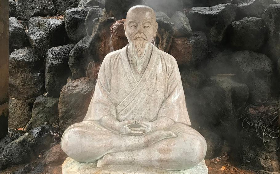 A statue of Miizumi Jozan, an ascetic monk who discovered the Jozankei Onsen more than 200 years ago, is a popular attraction in the area.