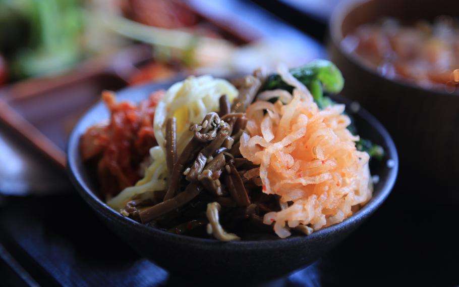 Ryukyu BBQ Blue's buffet includes popular Korean dishes such as bibimbap, a type of rice bowl with sauteed meat and various vegetables.