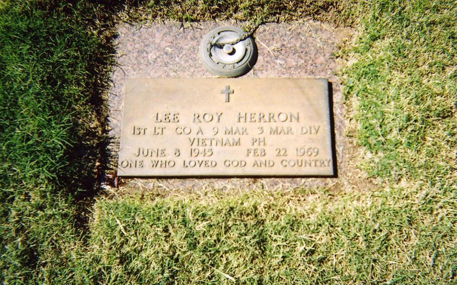 Lee Roy Herron's gravesite in Lubbock, Texas. 