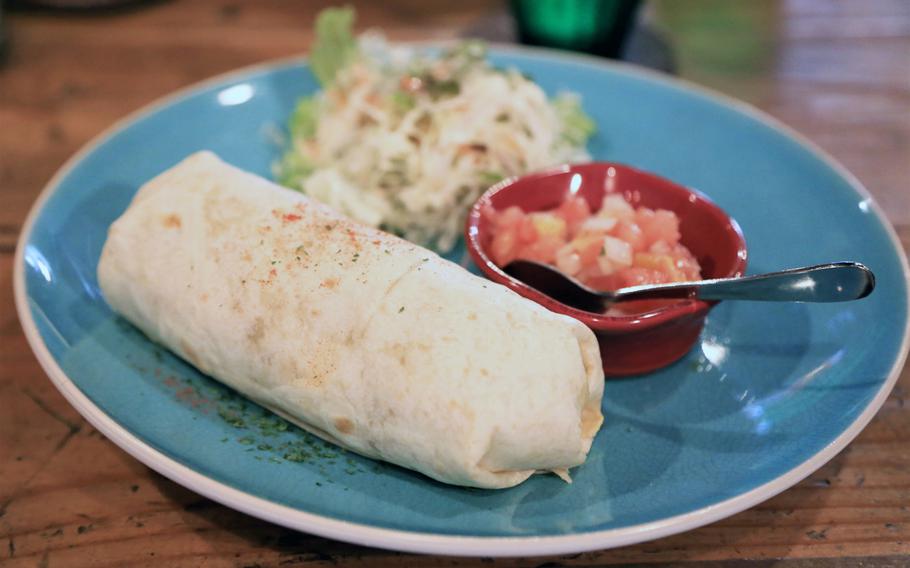 La Polleria Pipeline's breakfast burrito might be a bit smaller than American appetites are used to, but for Okinawa, the portion is quite large.