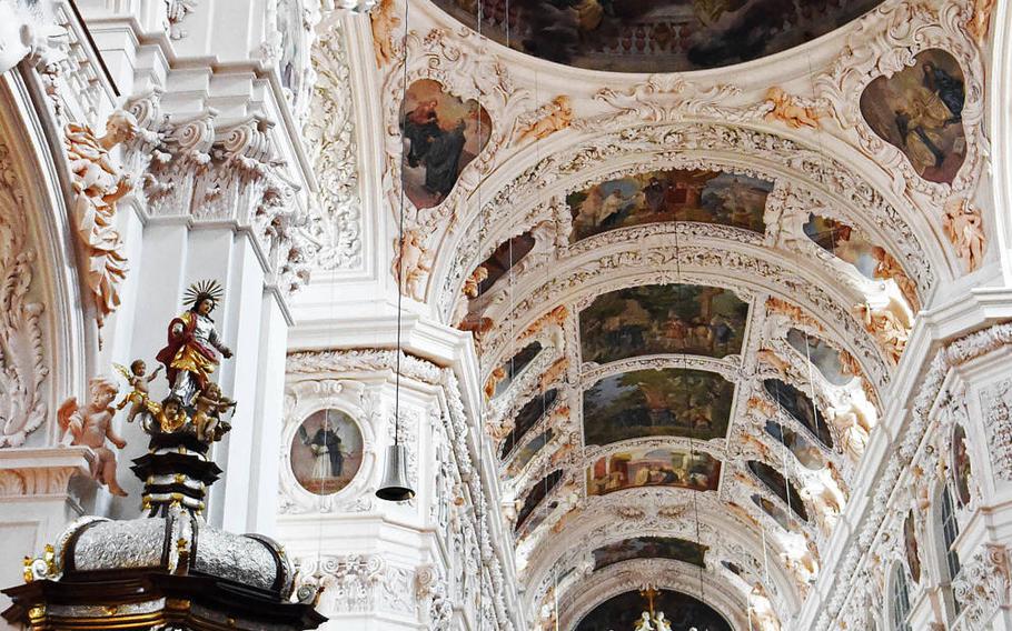 Inside the Waldsassen Basilica, in Waldsassen, Germany.