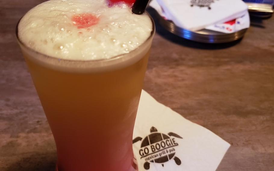 One of the many cocktails available at the Go Boogie Mexican Pub and Grill in Pyeongtaek, South Korea.