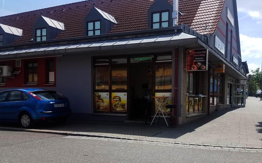 The outside of Marmaris Grill, in Grafenwoehr, Germany, Thursday, May 23, 2019.