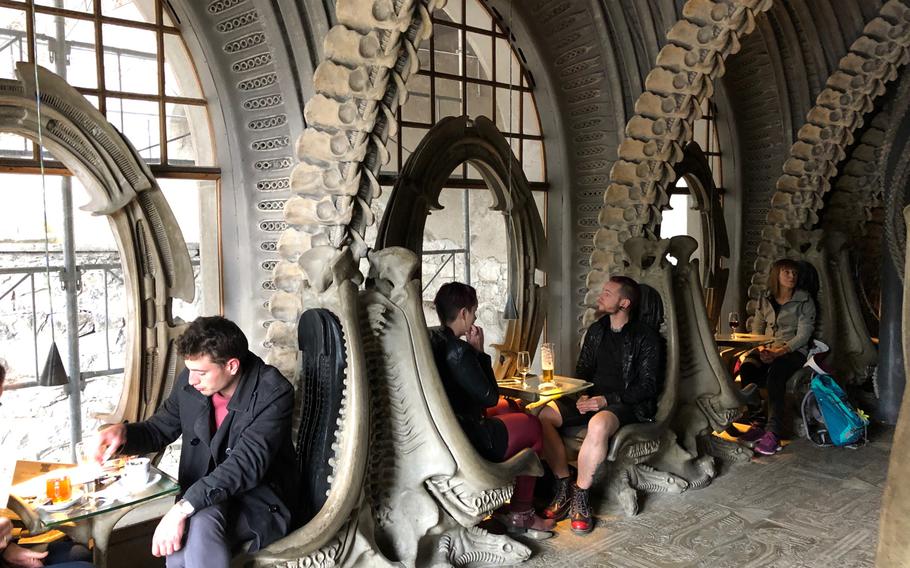 The Giger cafe, located next door to the museum, is equally magnificent for the science fiction fan. The entire cafe is decorated to match H.R. Giger's art and style.