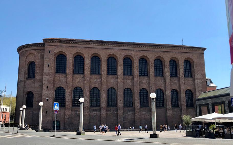 The so-called Basilica, now an Evangelical church, was built as an audience hall for Roman emperor Constantine as the aula Palatina. It is said to be the largest Roman building still in everyday use.