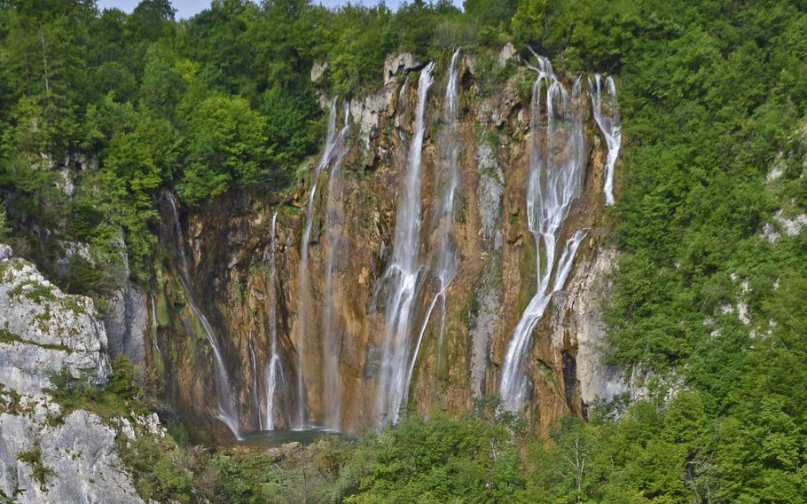 Plitvice Lakes National Park offers visitors seven different routes to tour its network of interlinked lakes and waterfalls, the largest of which, Veliki Slap, is 76 yards tall. The park is open to visitors year-round.