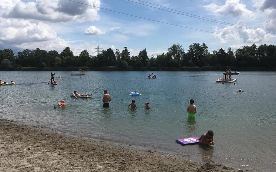 Heidesee, a lake in the town of Forst, is a nice, cool place to swim on hot summer days.