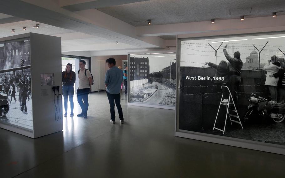 Inside the Documentation Center of the Berlin Wall Memorial on Bernauerstrasse in Berlin.