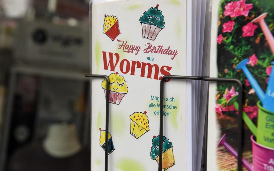 A birthday card from Worms, Germany.