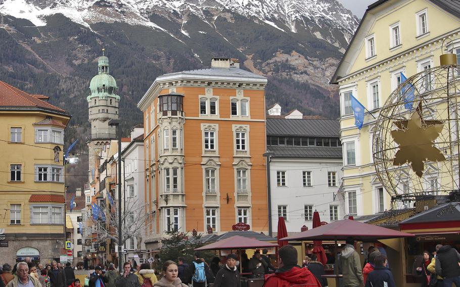 Some of Innsbruck's beautiful, colorful and detailed buildings are is said to date from the 1500s, when Maximilian I was the Holy Roman Emperor.
