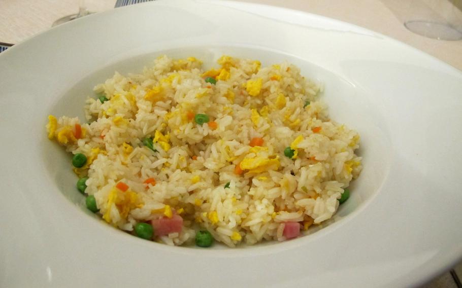 Fried rice at Vicenza's newest Chinese restaurant, Cicchetteria Cinese Zhu, makes a nice change of pace from pasta.