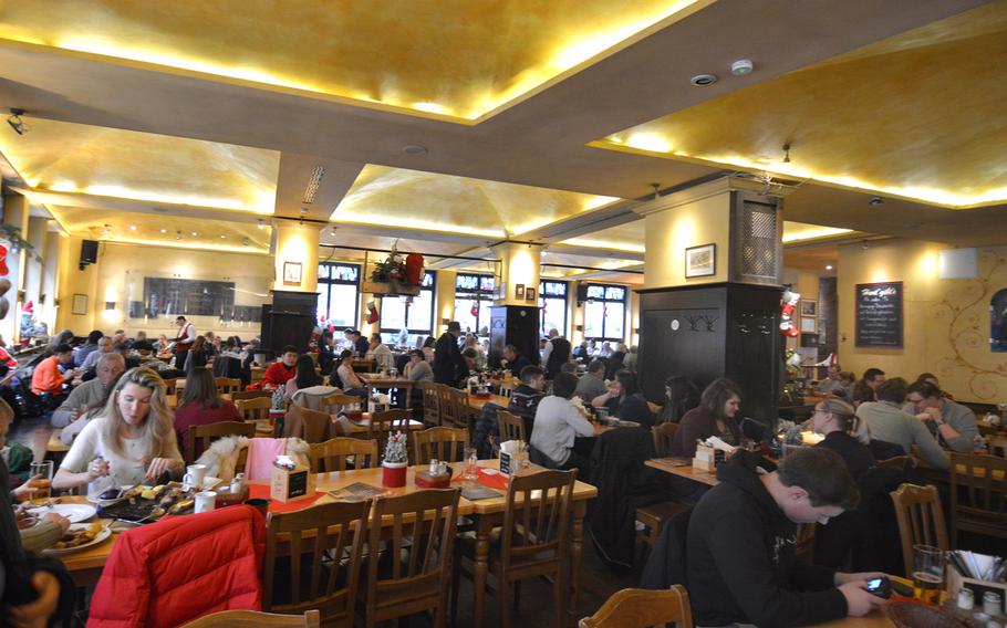 The lunch crowd dines at Nuremberg's Roeslein on Dec. 21, 2019. Roeslein bills itself as the largest bratwurst restaurant in the world.