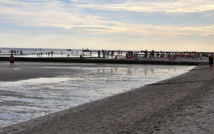 The main beach in Grado, Italy. Grado, which is between Venice and Trieste, is known as the island of the sun or the golden island.