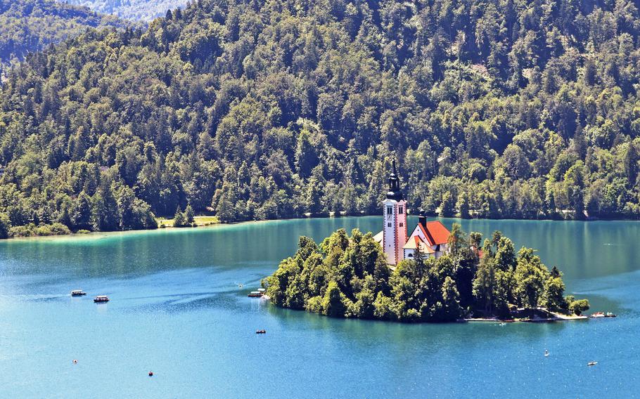 Bled Island, in Lake Bled, Slovenia, houses the Pilgrimage Church of the Assumption of Mary. Before the church was built on the island, a temple dedicated to the pagan goddess of life and fertility stood at the same place.