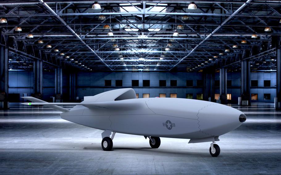 A Skyborg conceptual design for a low-cost, unmanned combat drone. Four companies have been picked to build the Air Force's Skyborg drone, the Air Force Life Cycle Management Center said in a statement on July 23, 2020.