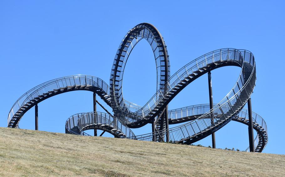 Tiger & Turtle - Magic Mountain is an art installation billed as a "walkable roller coaster." The attraction in the northern German city of Duisburg is currently closed due to the coronavirus pandemic.