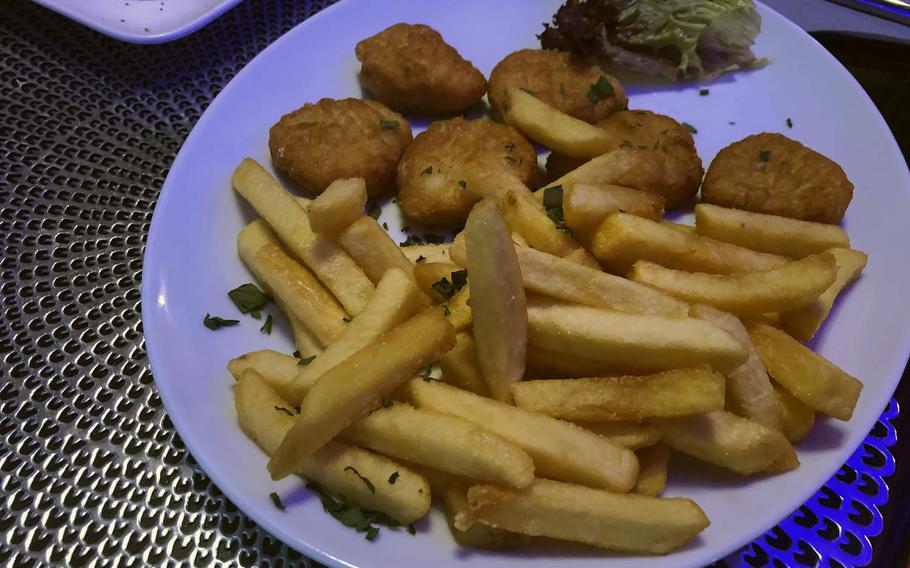 The kids' chicken nuggets and fries at Asteria in Kaiserslautern, Germany.