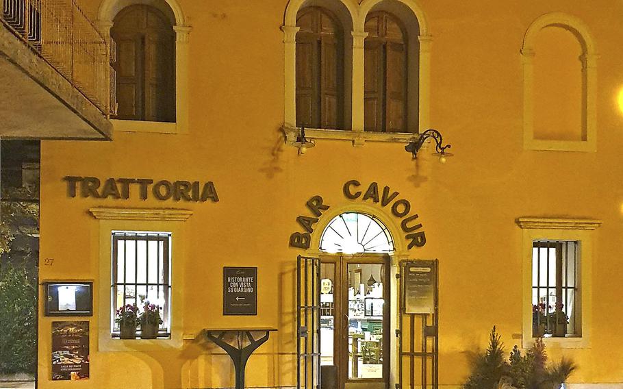 Bar Trattoria Cavour in Sacile, Italy, offers a romantic atmosphere, a full bar with a large selection of wines, and a menu of classic Italian and Friulian entrees.