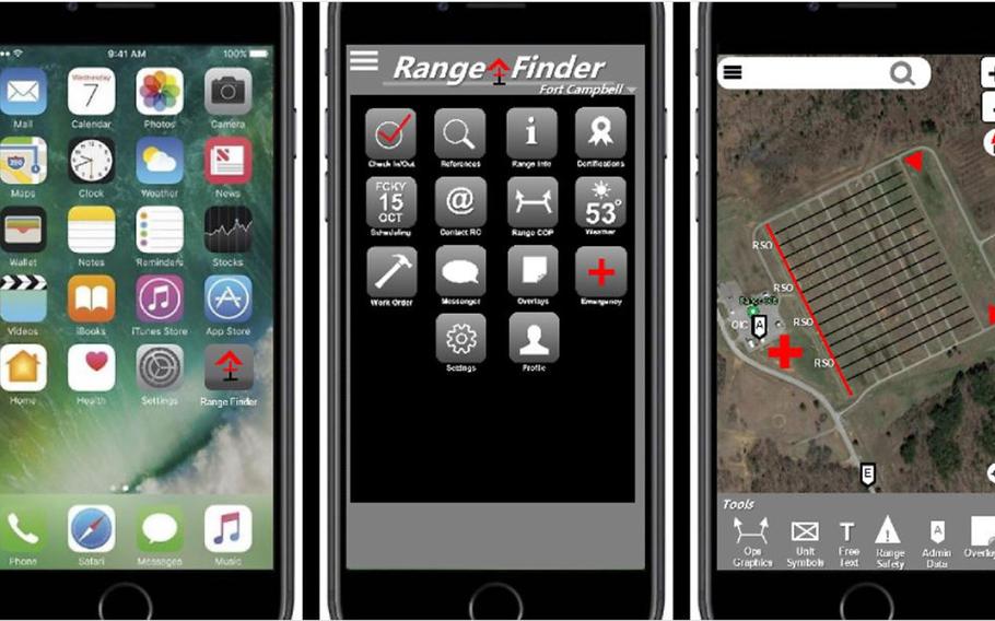 This proposed '"RangeFinder" mobile application for scheduling and managing Army training ranges earned Maj. Evan Adams, of the 101st Airborne Division, a four-day liberty pass and the school of his choice in the XVIII Airborne Corps? first ''Dragon?s Lair" innovation challenge on Tuesday, Oct. 27, 2020.