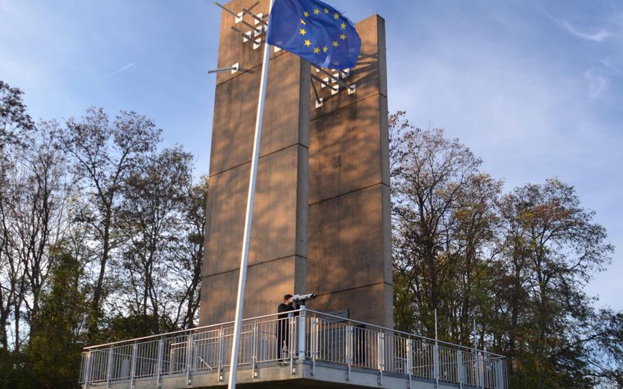 A monument to Europe in Berus, Germany, lies just above the starting point of a 4.2-mile trail that crisscrosses in and out of France as it passes across farmland and through forests. The lightly trafficked trail is ideal for getting exercise as coronavirus cases rise in Germany, although looking through the telescope on the monument is ill-advised.
