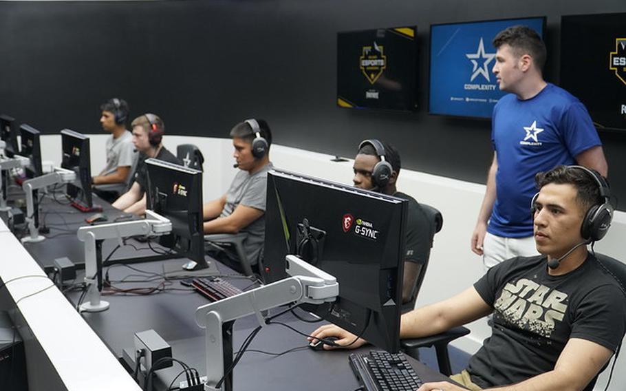 Two weeks after professional gamers visited Fort Bliss, Texas, to see how soldiers train and live, the tables were turned when 15 soldiers visited Complexity Gaming headquarters at the GameStop Performance Center in Frisco, Texas, on June 28, 2019, to experience the life of a professional eSports gamer.