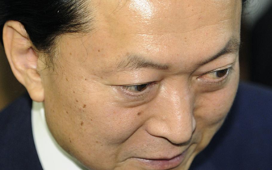 Japan's Prime Minister Yukio Hatoyama is pictured after the Joint Plenary Meeting of the Diet on June 2. Hatoyama said Wednesday he was resigning over his broken campaign promise to move a U.S. Marine base off the southern island of Okinawa.
