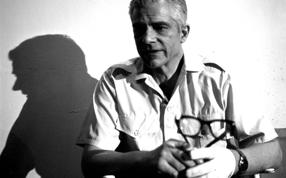 Dana Andrews on the set of his latest film, ''Crack in the World,'' in Spain in 1964.