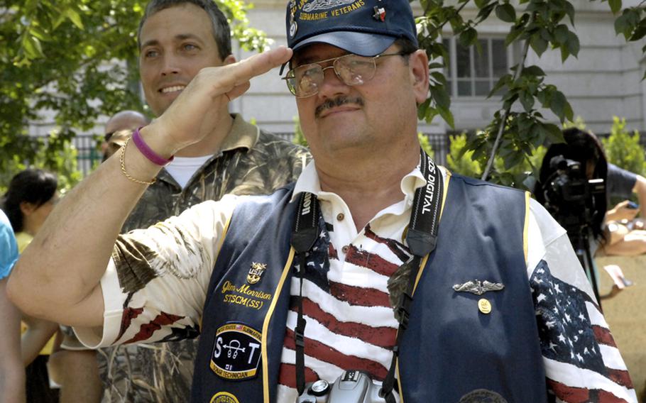 Along the Memorial Day parade route.