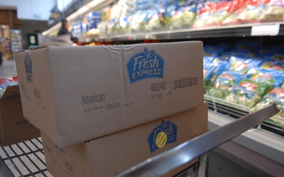 The Defense Commissary Agency Europe tripled its supply of bagged lettuce from the States after an advisory was issued against selling European-grown lettuce, raw tomatoes and cucumbers because of an E.coli outbreak. With the advisory lifted Friday, DECA plans to restock its shelves with those products as quickly as possible.