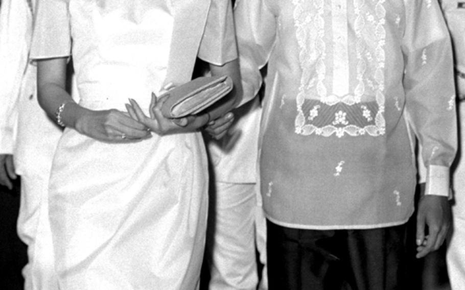 South Vietnamese Prime Minister Nguyen Cao Ky and his wife, Dang Tuyet Mai Ky, at the Manila Summit.