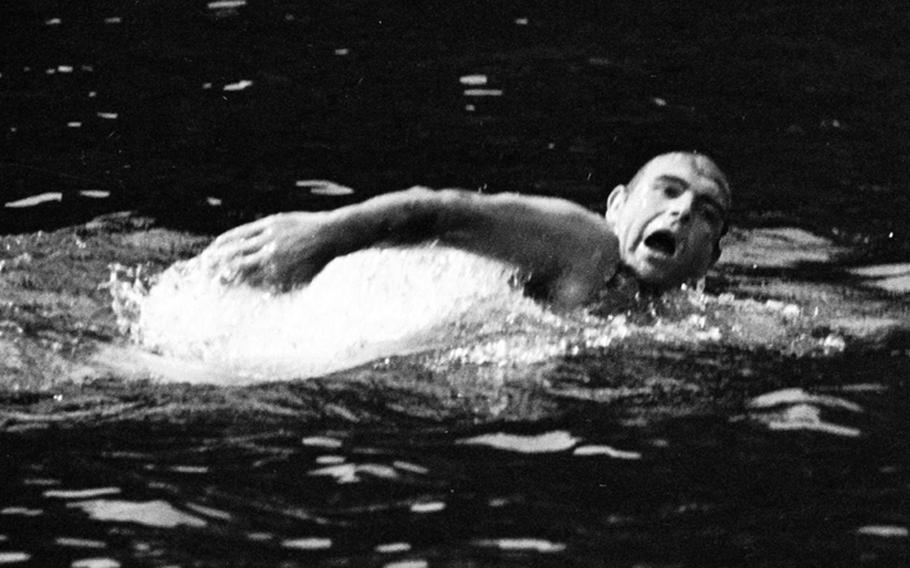 Sean Connery, out for a swim during the filming of ''You Only Live Twice.''