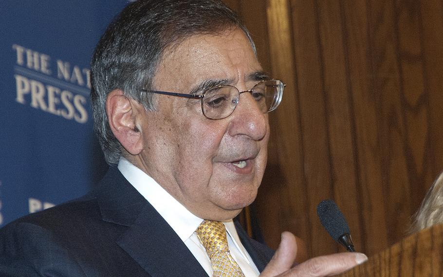 Secretary of Defense Leon Panetta addresses a luncheon crowd at the National Press Club in Washington, D.C., where he spoke Tuesday on the future of the U.S. military.